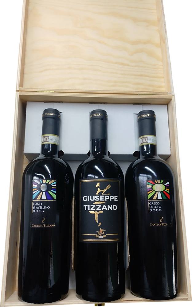 Cassetta in Legno Tizzano - Fiano di Avellino - Greco di tufo Cassetta in Legno Tizzano - Fiano di Avellino - Greco di tufo