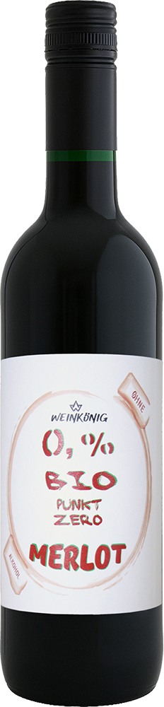 Merlot - Entalkoholisierter Wein - Punkt Zero, Weinkönig BIO 0,735 L