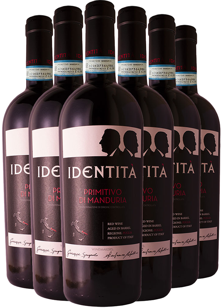 Cantina SG Vini Box Identità Primitivo di Manduria DOC + 2 Biglietti Visita in Cantina