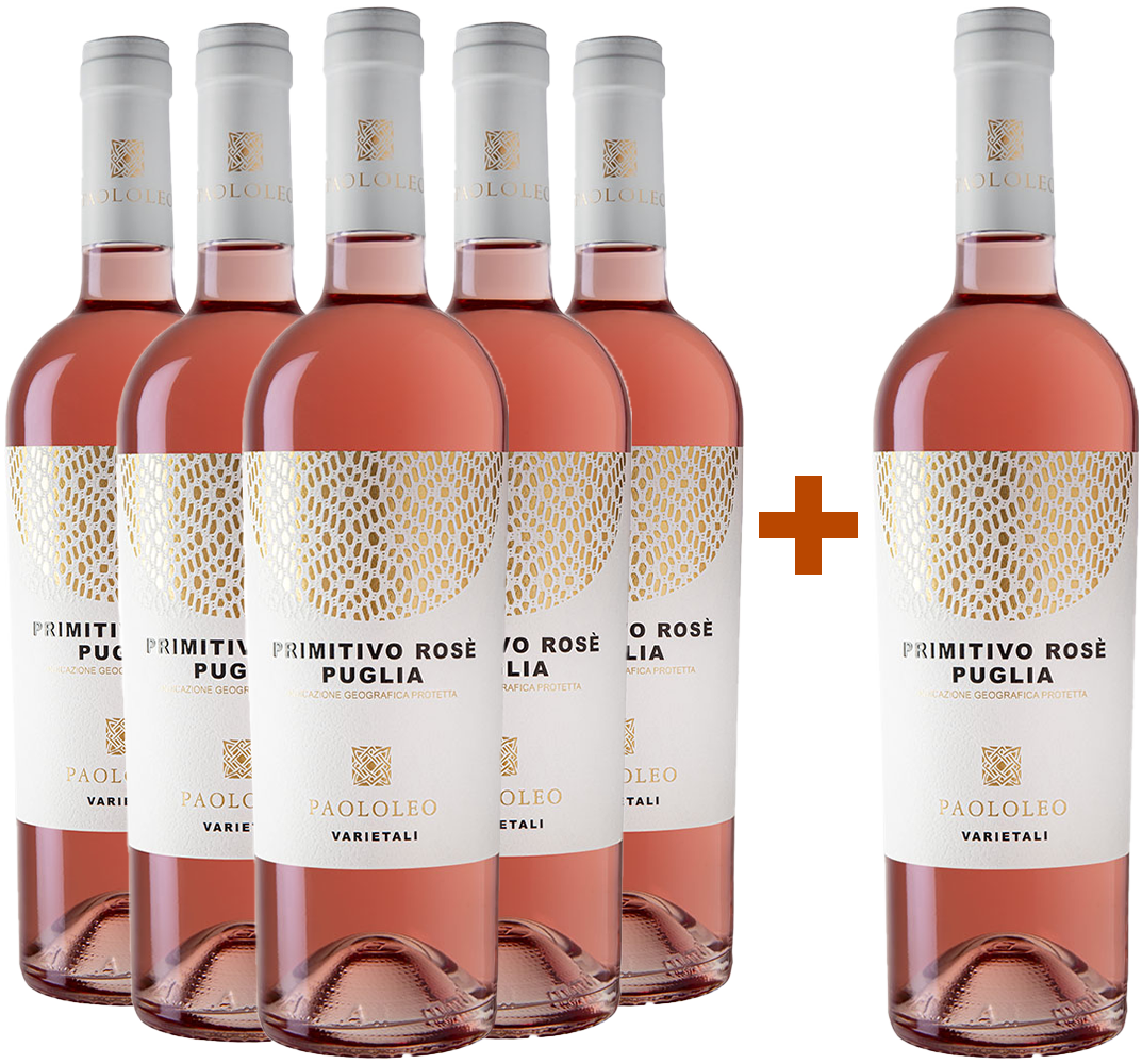5+1 Paket Primitivo Rosé Puglia IGP