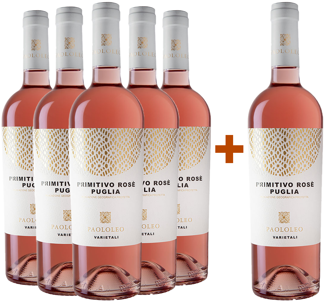 5+1 Paket Primitivo Rosé Puglia IGP 5+1 Paket Primitivo Rosé Puglia IGP