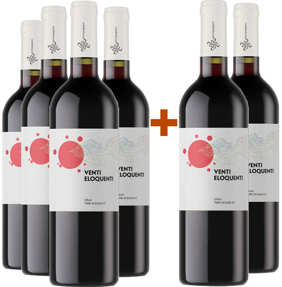 4+2 Paket Venti Eloquenti Terre Siciliane IGP BIO 4+2 Paket Venti Eloquenti Terre Siciliane IGP BIO