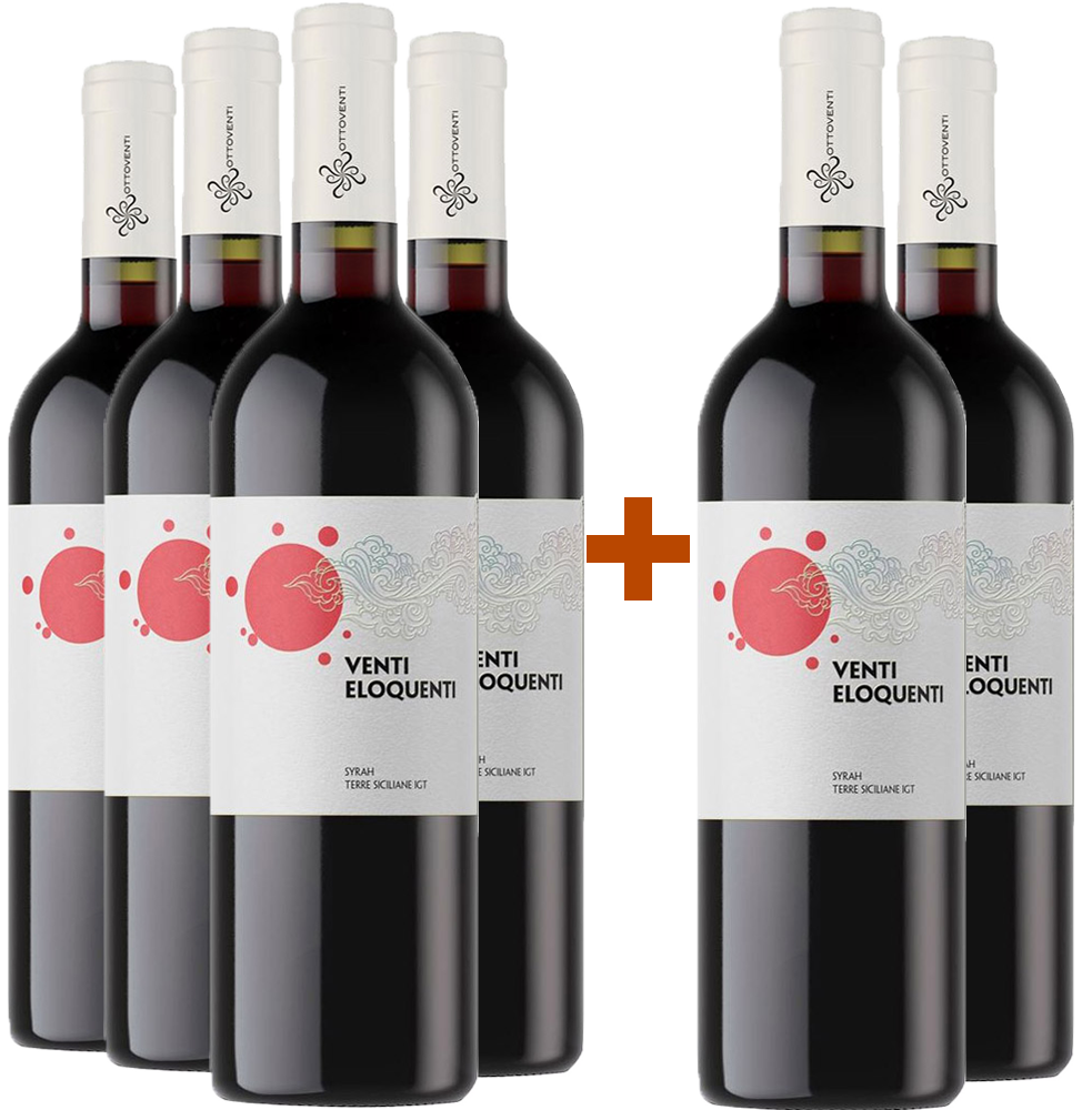 4+2 Paket Venti Eloquenti Terre Siciliane IGP BIO 4+2 Paket Venti Eloquenti Terre Siciliane IGP BIO