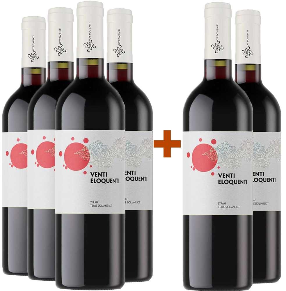 4+2 Paket Venti Eloquenti Terre Siciliane IGP BIO 4+2 Paket Venti Eloquenti Terre Siciliane IGP BIO
