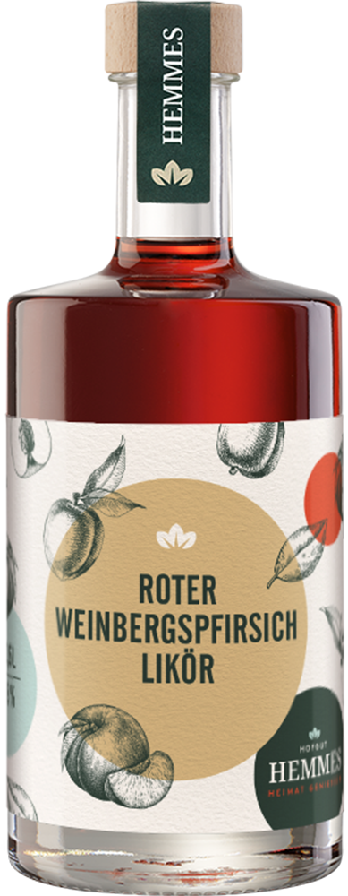 Roter Weinbergspfirsichlikör 0,5 L