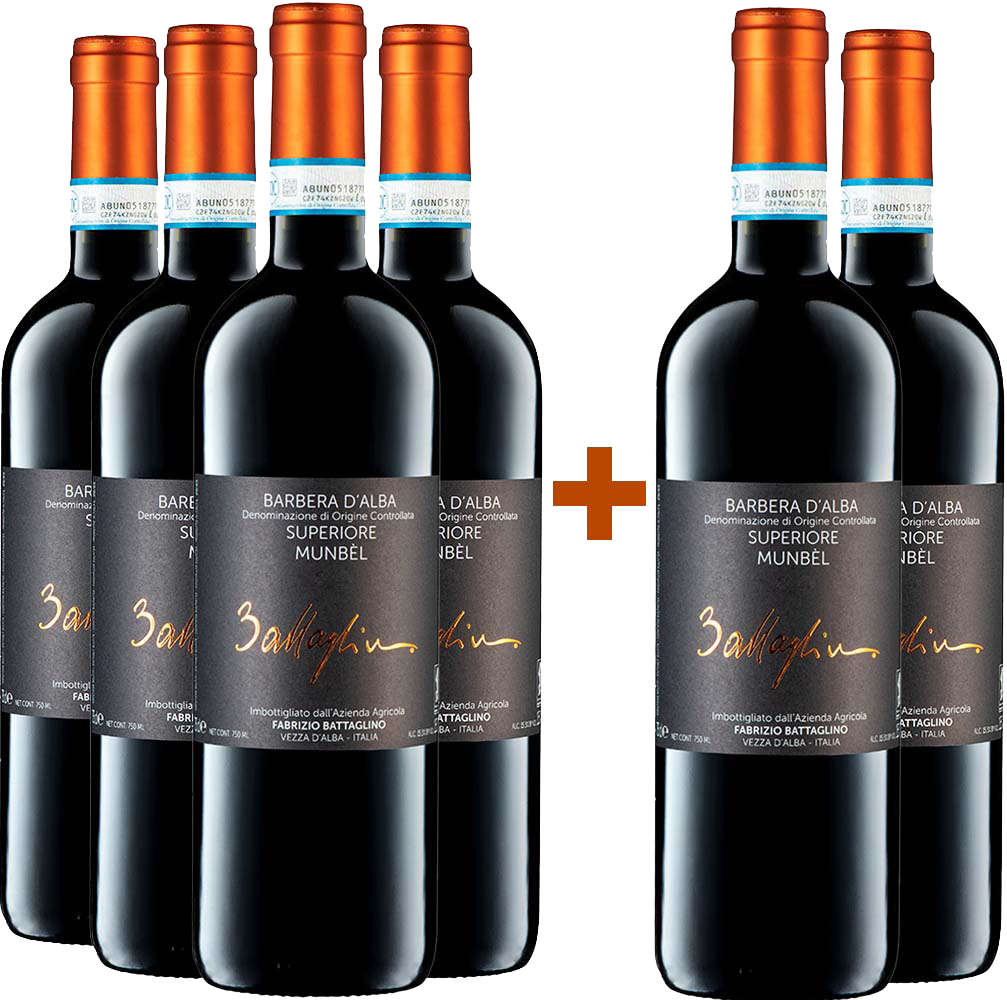 4+2 Paket Munbèl Barbera d'Alba Superiore DOC  4+2 Paket Munbèl Barbera d'Alba Superiore DOC